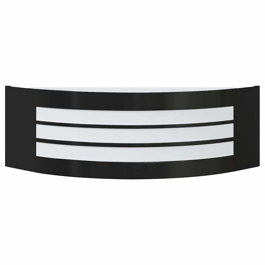 vidaXL Φωτιστικό Τοίχου Για Εξωτερικούς Χώρους 2 pcs Μαύρο