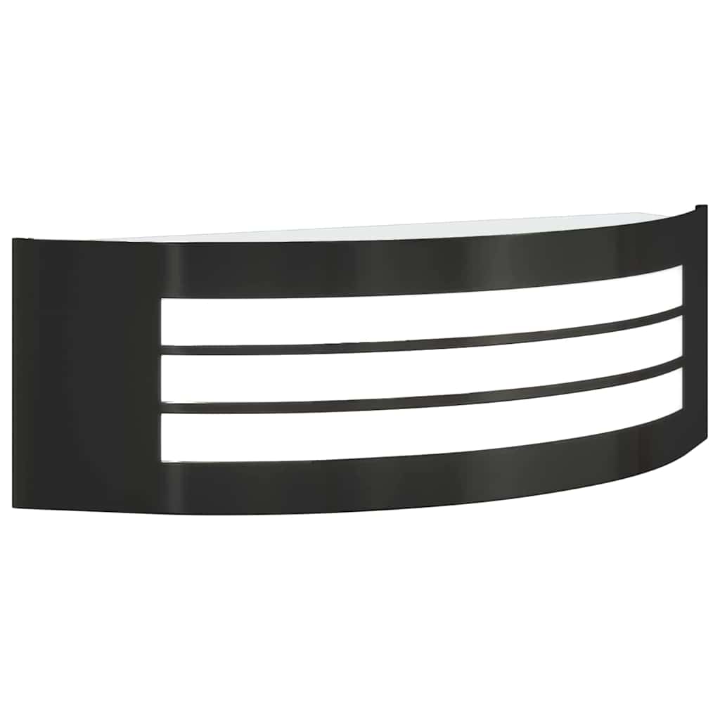 vidaXL Εξωτερικά Φωτιστικά Τοίχου 2 pcs Μαύρο 32 x 10 x 10 εκ