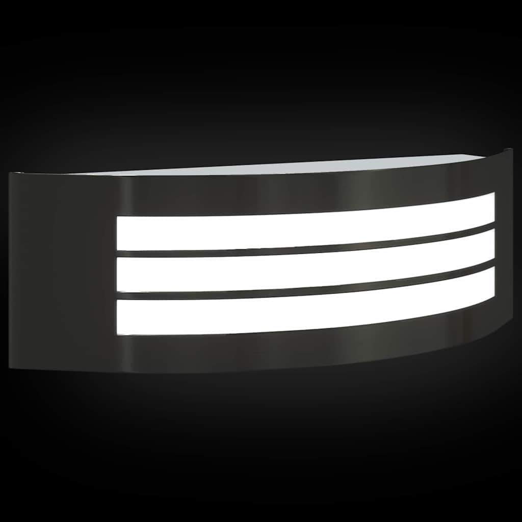 vidaXL Φωτιστικό Τοίχου Για Εξωτερικούς Χώρους 2 pcs Μαύρο