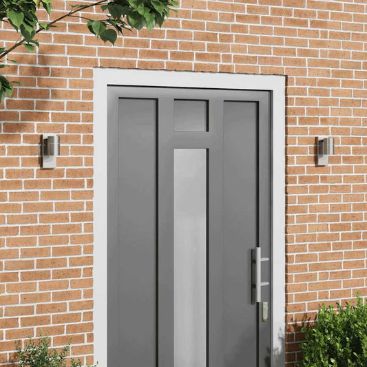 vidaXL Εξωτερικά Φωτιστικά Τοίχου 2 pcs Ασημί 6.5 x 10.5 x 16 εκ.