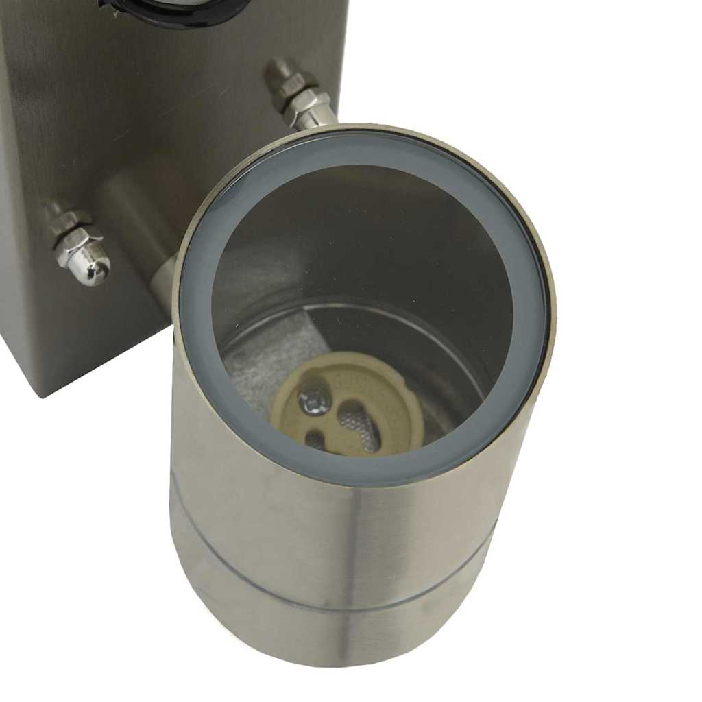 vidaXL Εξωτερικά Φωτιστικά Τοίχου 2 pcs Ασημί 6.5 x 10.5 x 16 εκ.