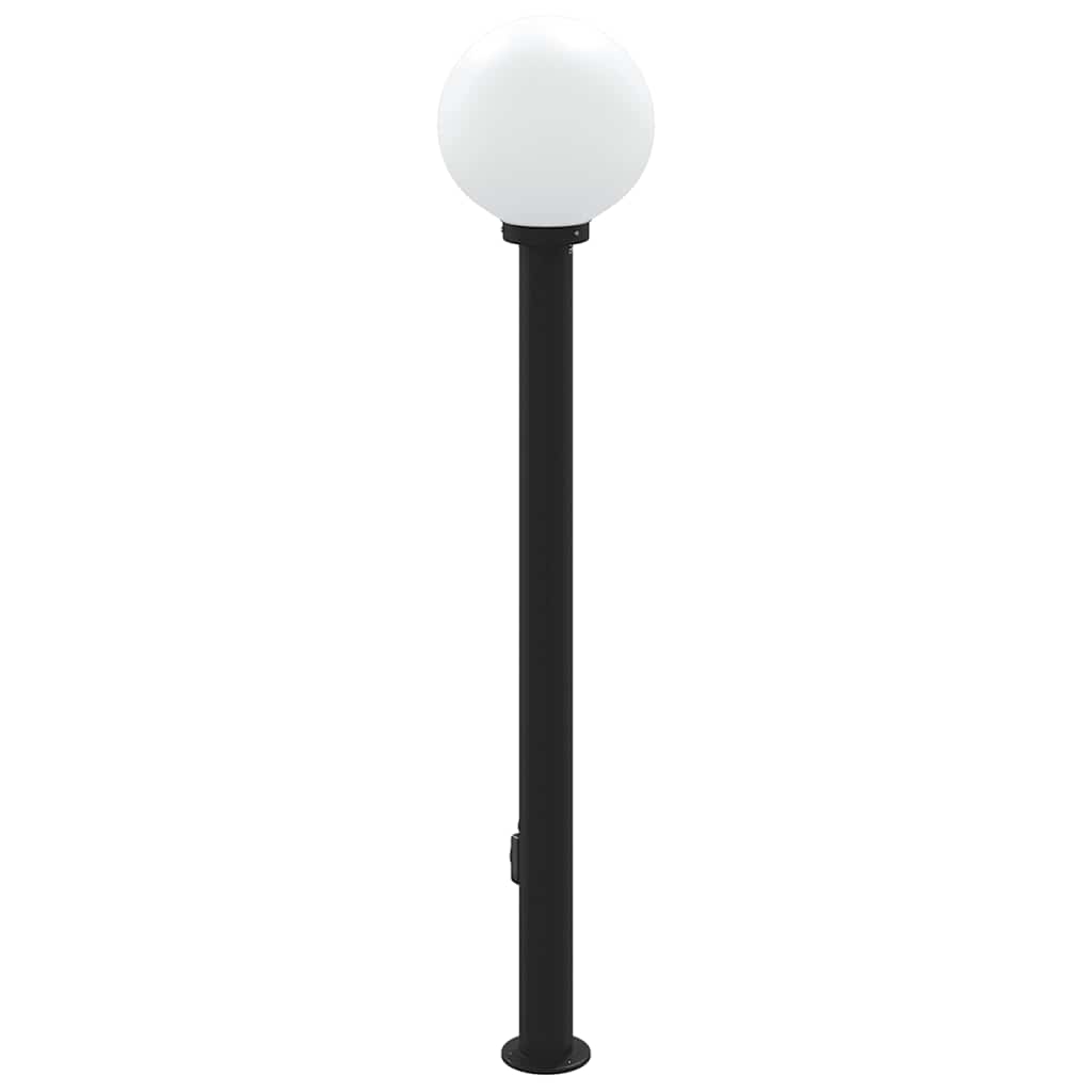 vidaXL Φωτιστικό Κολωνάκι με Πρίζα Μαύρο 120 εκ. IP44