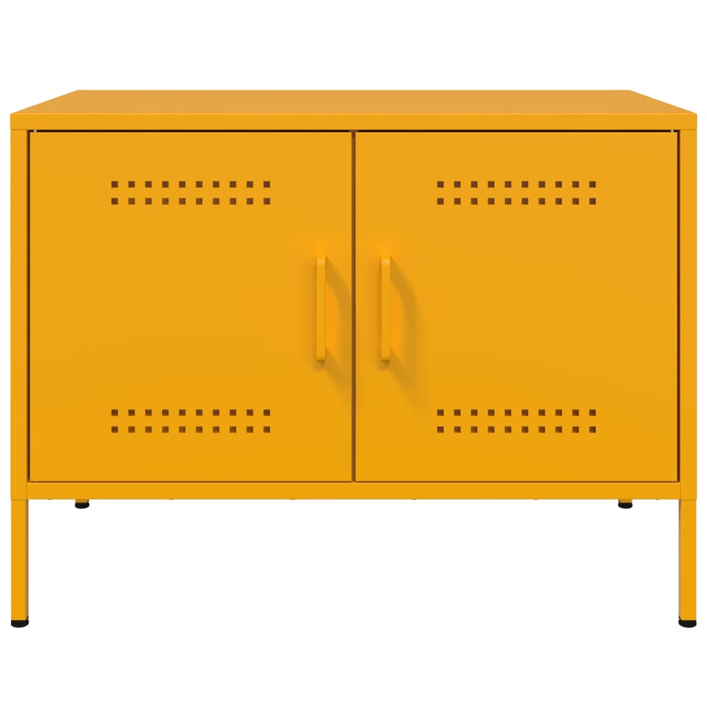 vidaXL Έπιπλο Τηλεόρασης Μουσταρδί Κίτρινο 68x39x50,5 εκ. από Ατσάλι