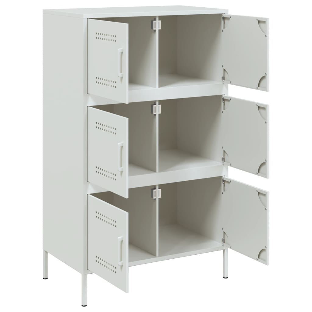 vidaXL Ντουλάπι Λευκό 68x39x113 εκ. από Ατσάλι