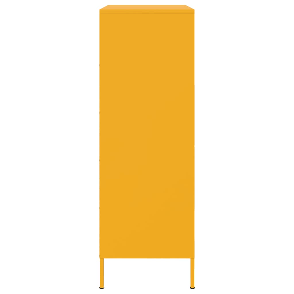 vidaXL Ραφιέρα Μουσταρδί 68x39x113 εκ. από Ατσάλι