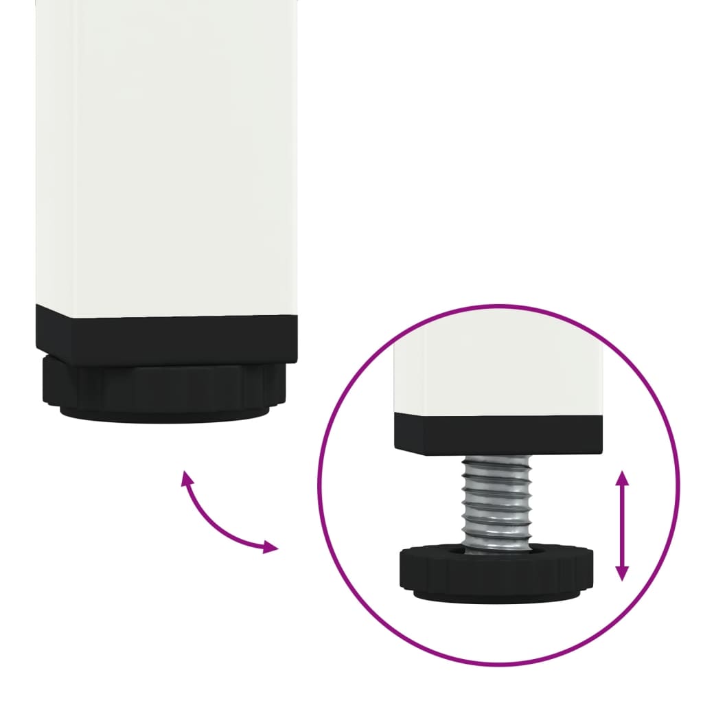 vidaXL Κομοδίνο Λευκό 36x39x68 εκ. από Χάλυβα