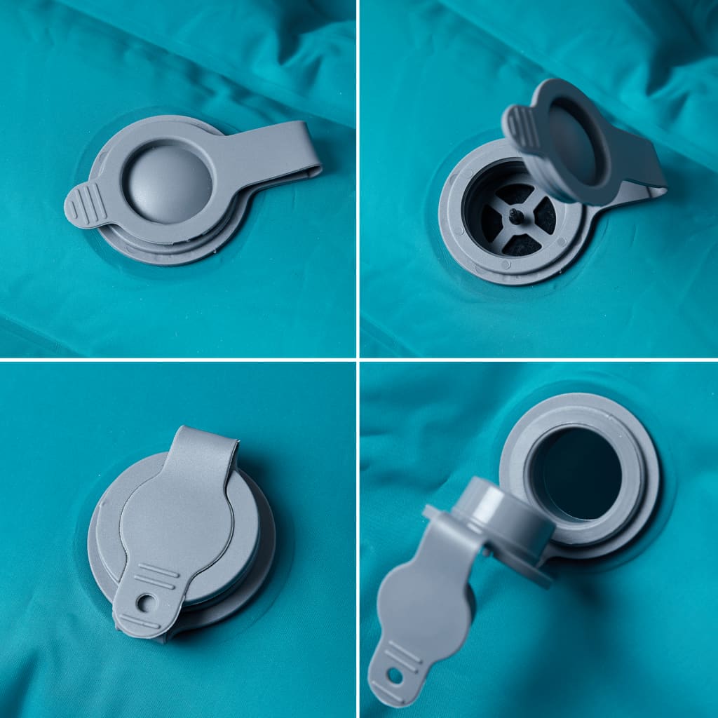 vidaXL Στρώμα Κάμπινγκ Αυτοφούσκωτο Διπλό με Μαξιλάρια Μπλε