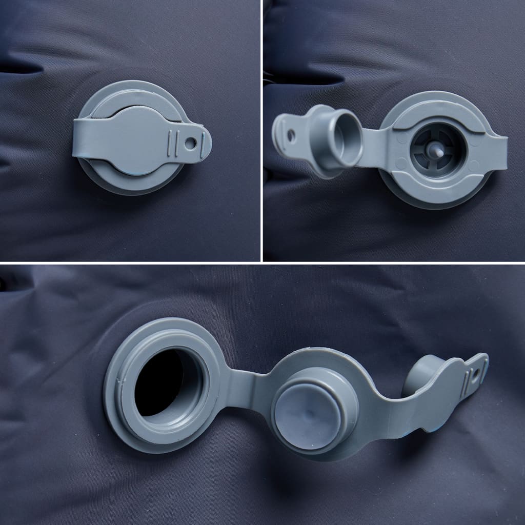 vidaXL Στρώμα Κάμπινγκ φούσκωτο Μονό με Μαξιλάρι Γκρι