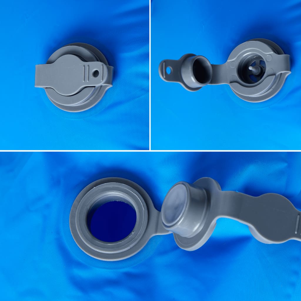 vidaXL Στρώμα Κάμπινγκ φούσκωτο Μονό με Μαξιλάρι Μπλε