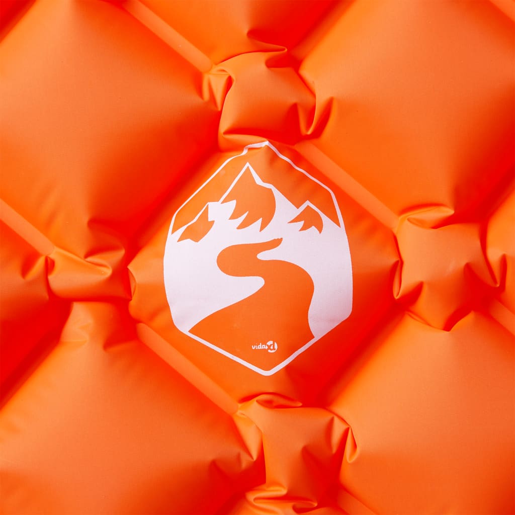 vidaXL Στρώμα Κάμπινγκ Φουσκωτό Μονό Πορτοκαλί 190x58x6 εκ.