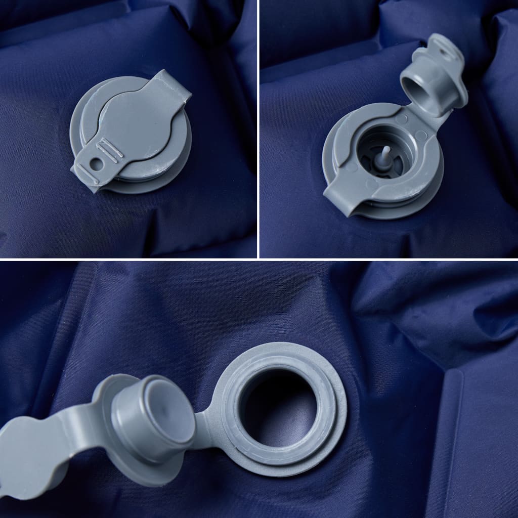 vidaXL Στρώμα Κάμπινγκ Φουσκωτό Μονό Ναυτικό μπλε 190x58x6 εκ.