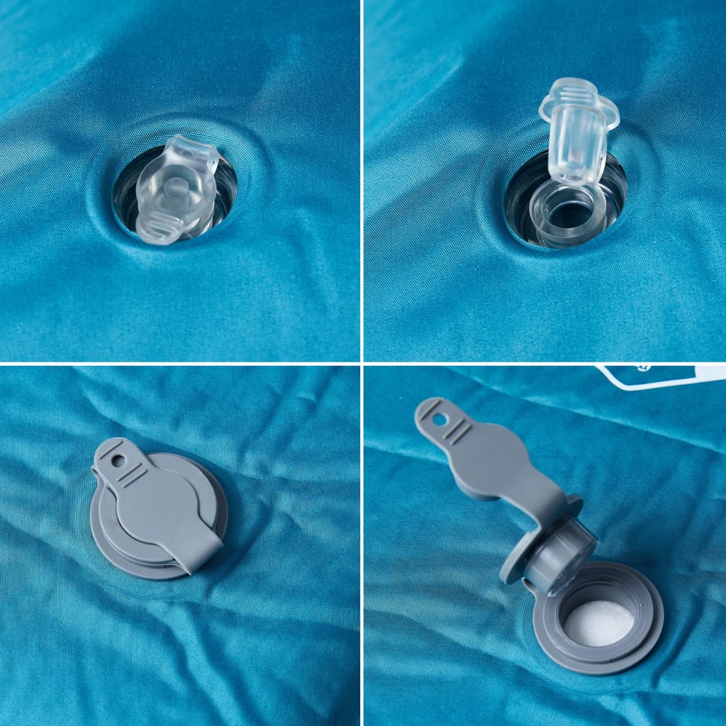 vidaXL Στρώμα Κάμπινγκ Αυτοφούσκωτο Μονό με Μαξιλάρι Τιρκουάζ