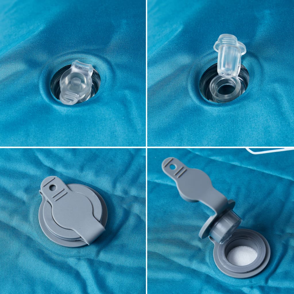 vidaXL Στρώμα Κάμπινγκ Αυτοφούσκωτο Μονό με Μαξιλάρι Τιρκουάζ