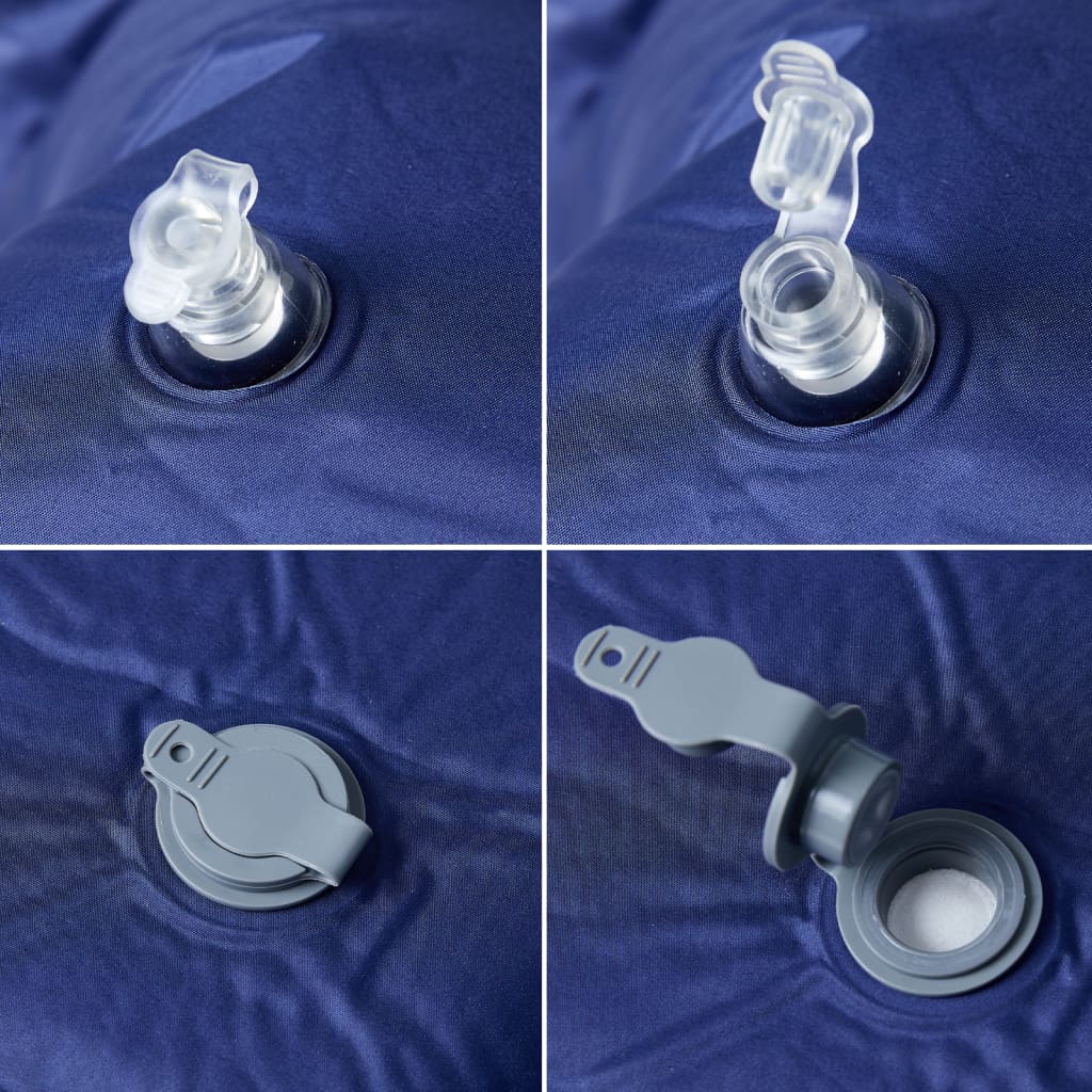 vidaXL Στρώμα Κάμπινγκ Αυτοφούσκωτο Μονό με Μαξιλάρι Ναυτικό Μπλε