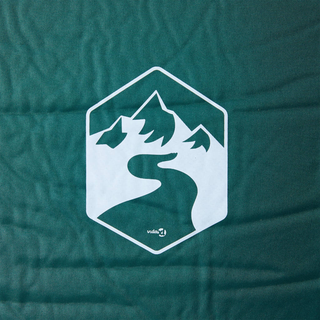 vidaXL Στρώμα Κάμπινγκ Αυτοφούσκωτο Μονό με Μαξιλάρι Πράσινο