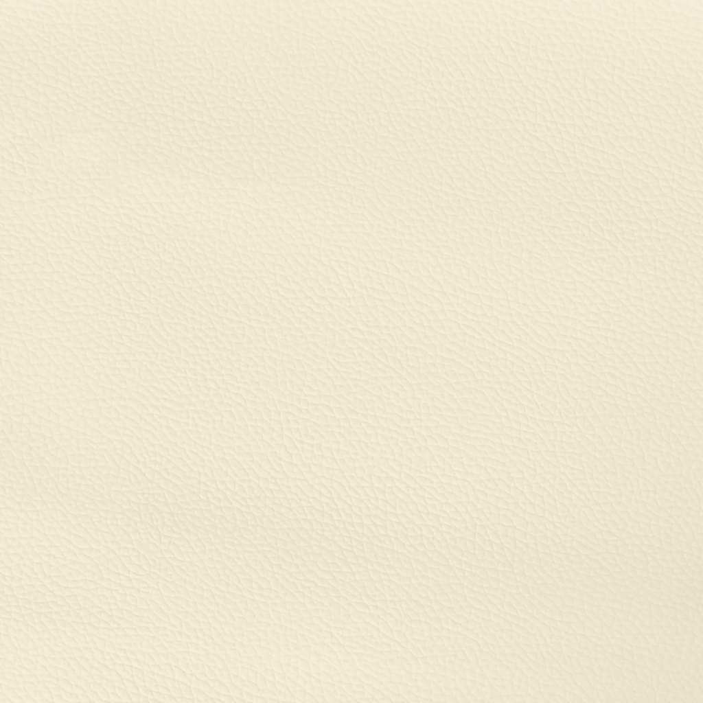 vidaXL Πλαίσιο Κρεβατιού χωρίς στρώμα Κρεμ 120x190 εκ.Συνθ. Δέρμα