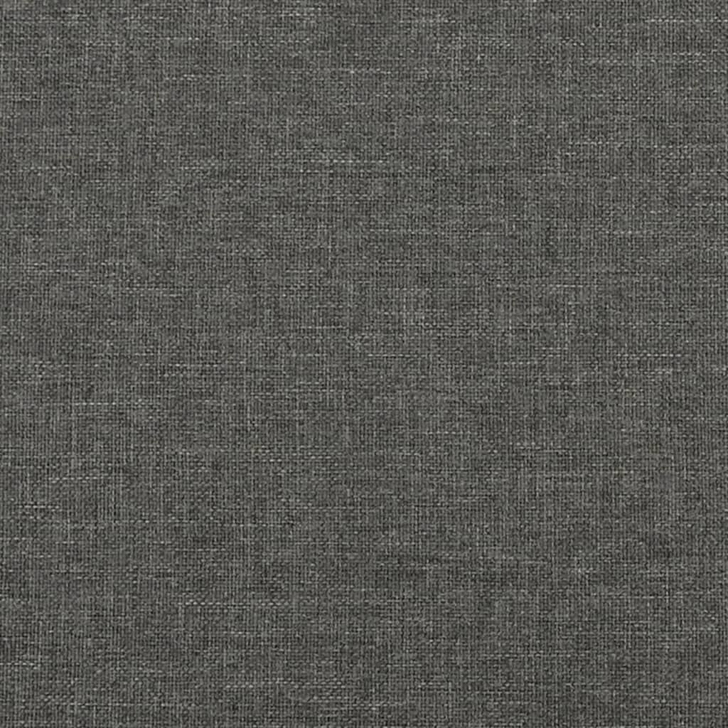 vidaXL Κρεβάτι Boxspring με Στρώμα Σκούρο Γκρι 120x190 εκ Υφασμάτινο