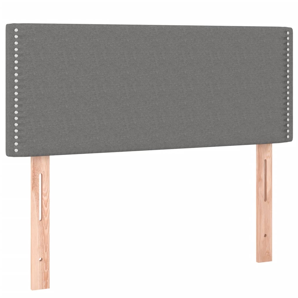 vidaXL Κρεβάτι Boxspring με Στρώμα Σκούρο Γκρι 120x190 εκ Υφασμάτινο