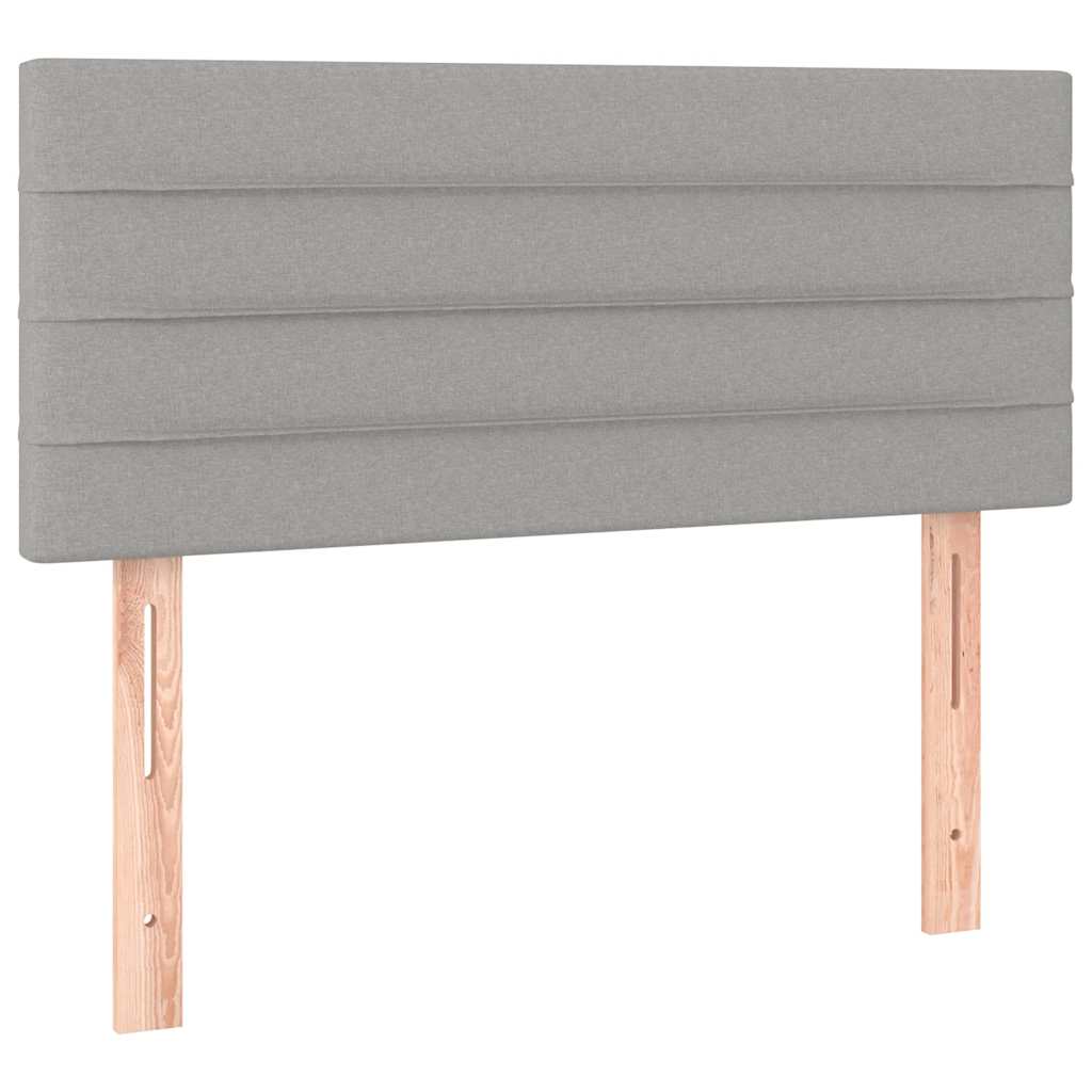 vidaXL Κρεβάτι Boxspring με Στρώμα Ανοιχτό Γκρι 120x190 εκ. Υφασμάτινο