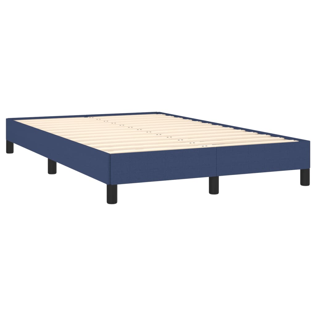 vidaXL Κρεβάτι Boxspring με Στρώμα Μπλε 120x190 εκ. Υφασμάτινο