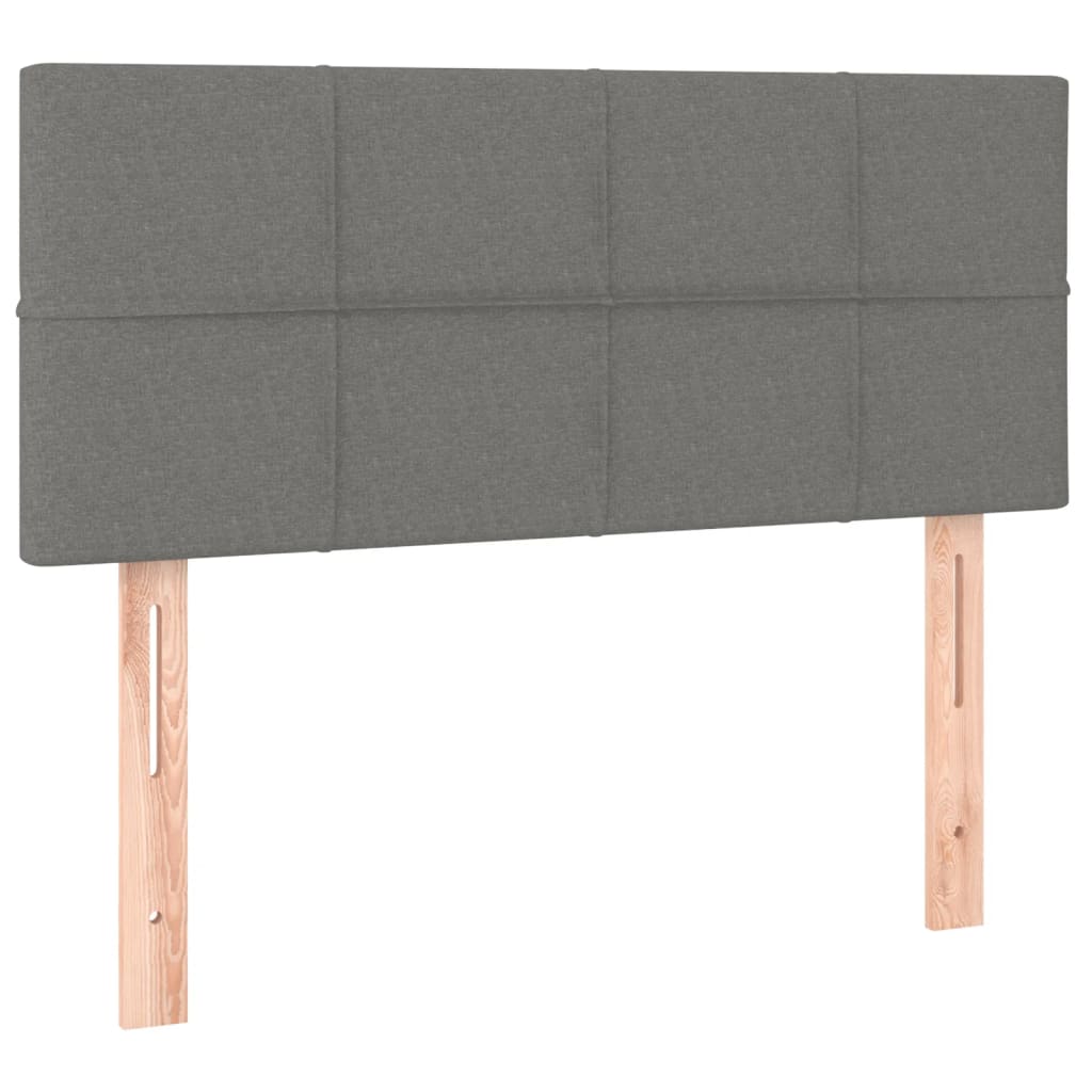 vidaXL Κρεβάτι Boxspring με Στρώμα Σκούρο Γκρι 120x190 εκ Υφασμάτινο