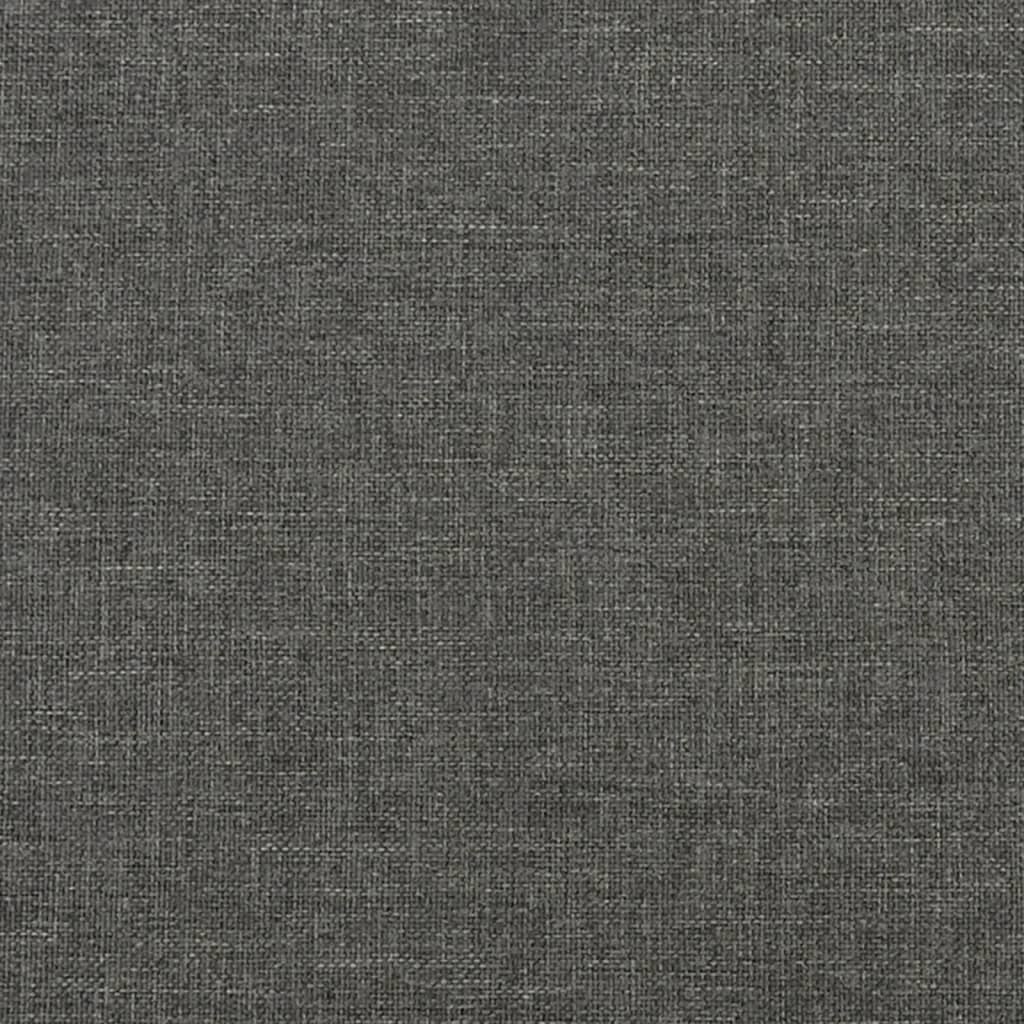 vidaXL Κρεβάτι Boxspring με Στρώμα Σκούρο Γκρι 120x190 εκ Υφασμάτινο