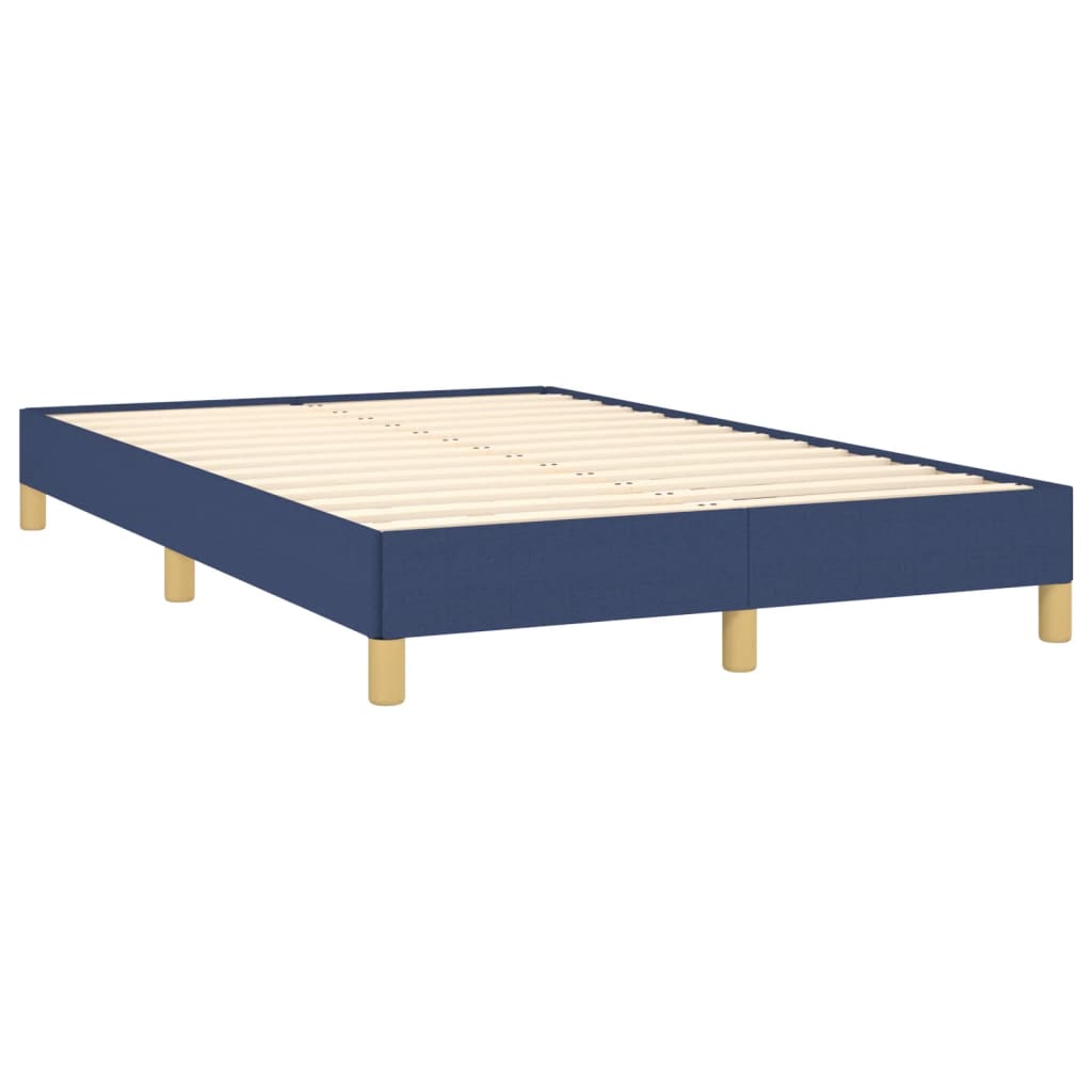vidaXL Κρεβάτι Boxspring με Στρώμα Μπλε 120x190 εκ. Υφασμάτινο