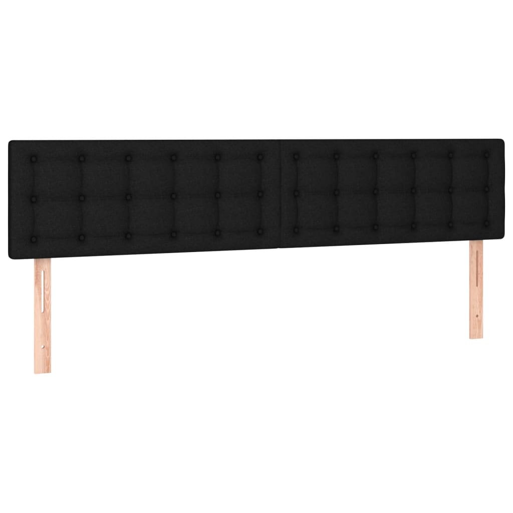 vidaXL Κρεβάτι Boxspring με Στρώμα Μαύρο 120x190 εκ. Υφασμάτινο