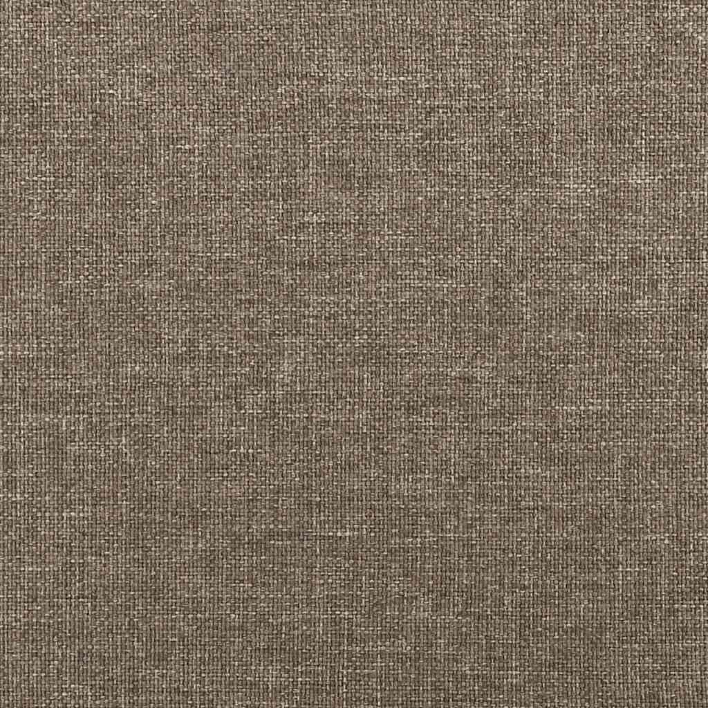 vidaXL Κρεβάτι Boxspring με Στρώμα Taupe 120x190 εκ. Υφασμάτινο