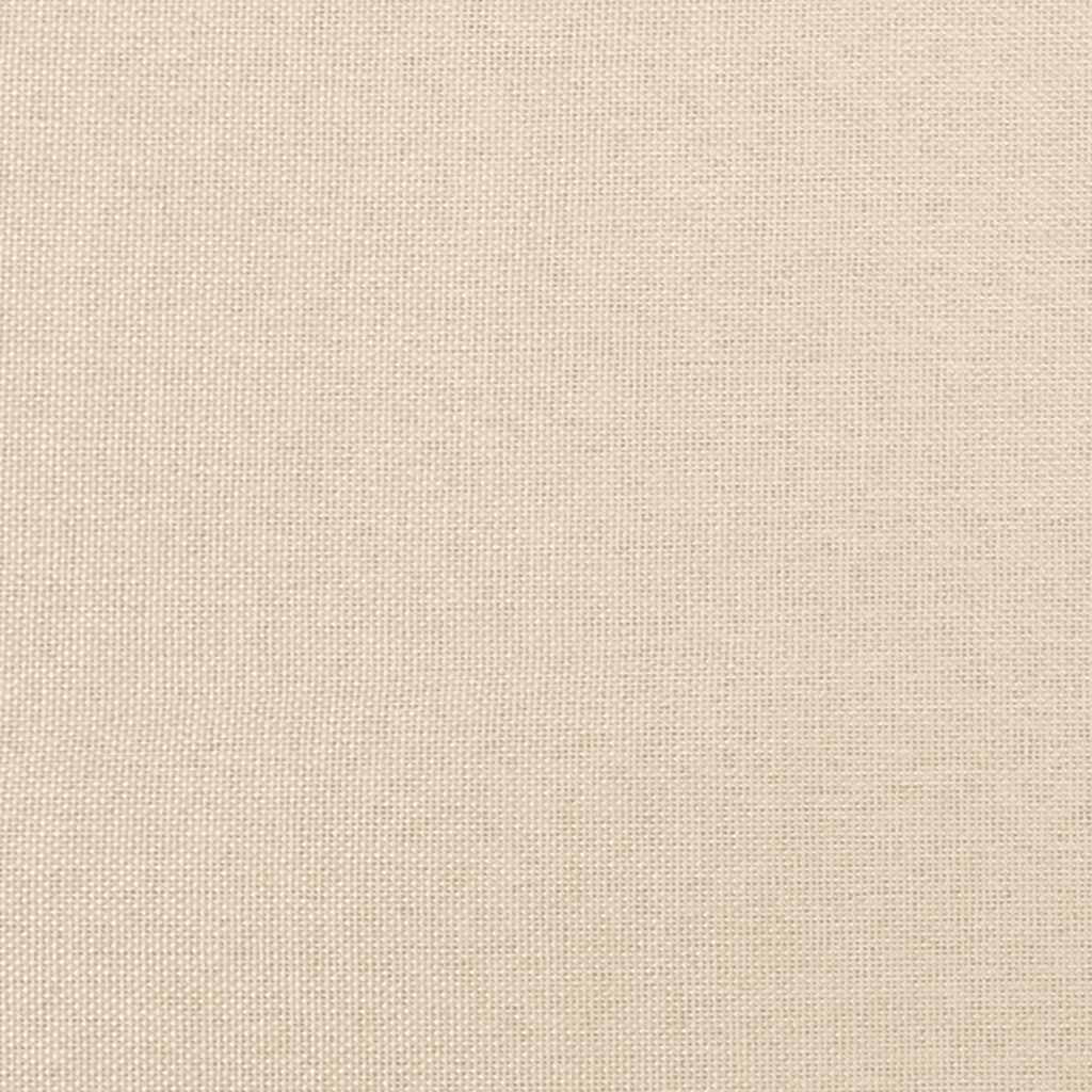 vidaXL Κρεβάτι Boxspring με Στρώμα Κρεμ 120x190 εκ. Υφασμάτινο