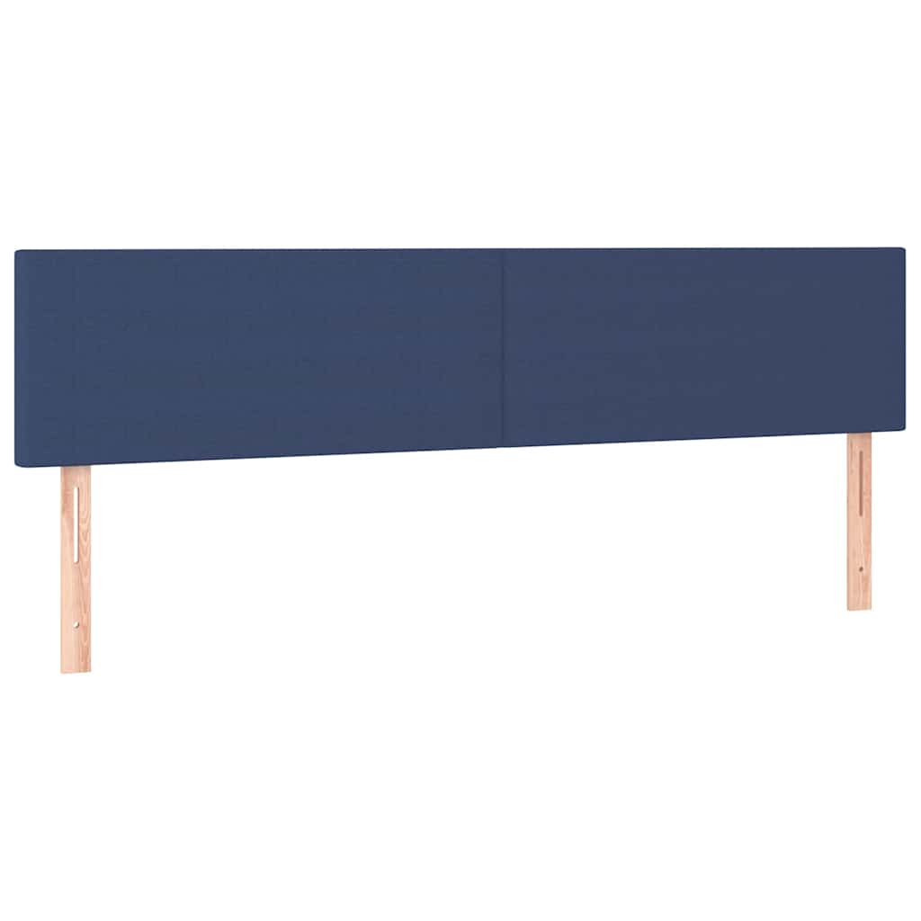 vidaXL Κρεβάτι Boxspring με Στρώμα Μπλε 120x190 εκ. Υφασμάτινο