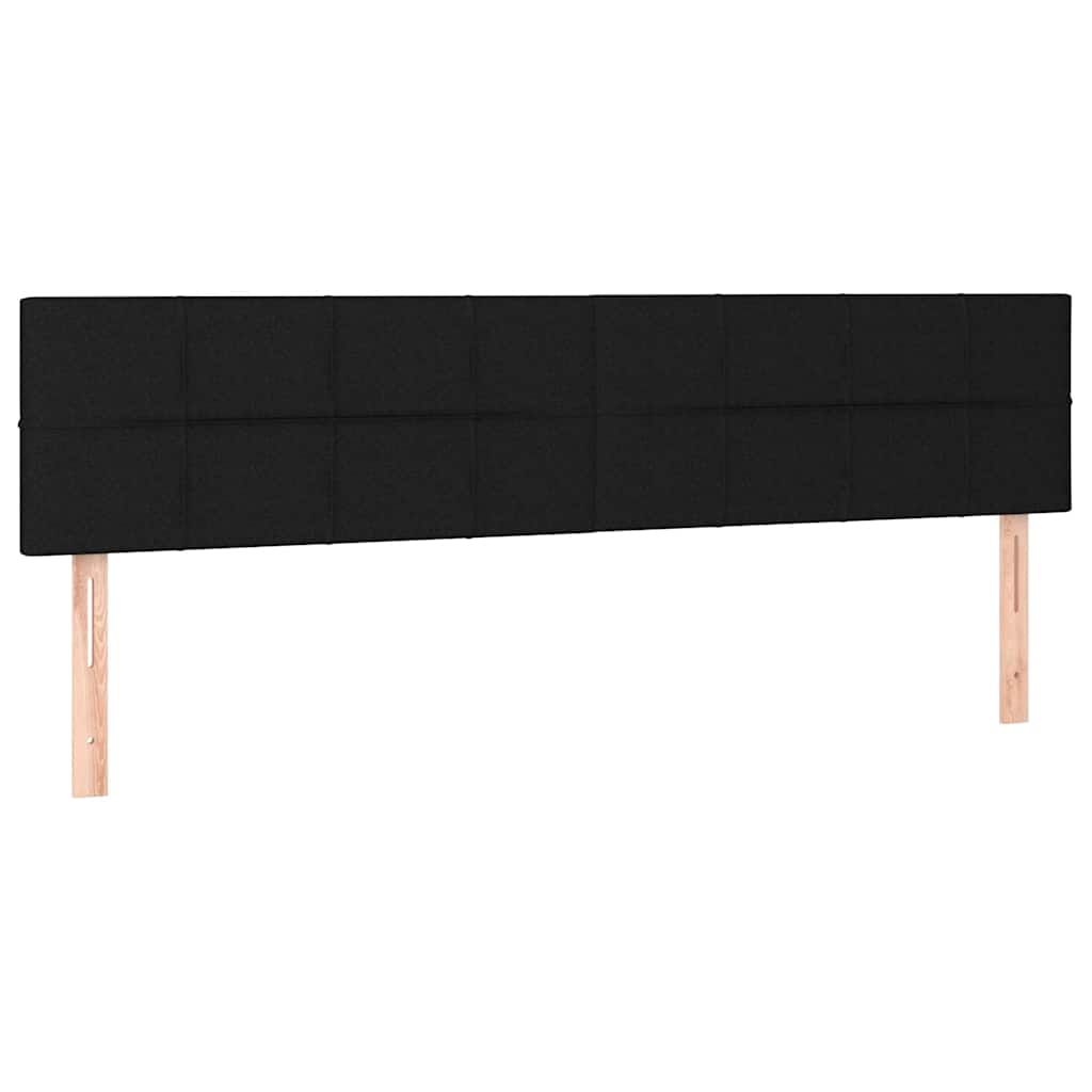 vidaXL Κρεβάτι Boxspring με Στρώμα Μαύρο 120x190 εκ. Υφασμάτινο