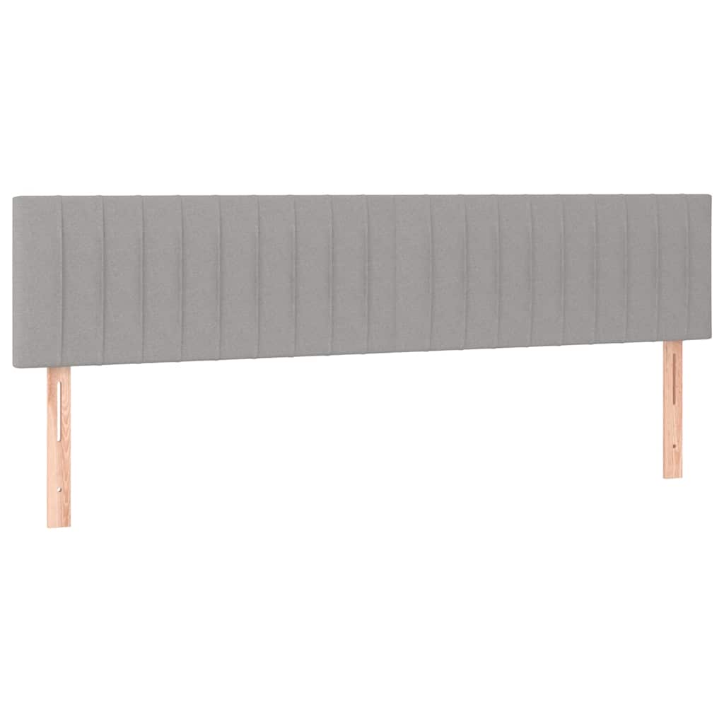 vidaXL Κρεβάτι Boxspring με Στρώμα Ανοιχτό Γκρι 120x190 εκ. Υφασμάτινο
