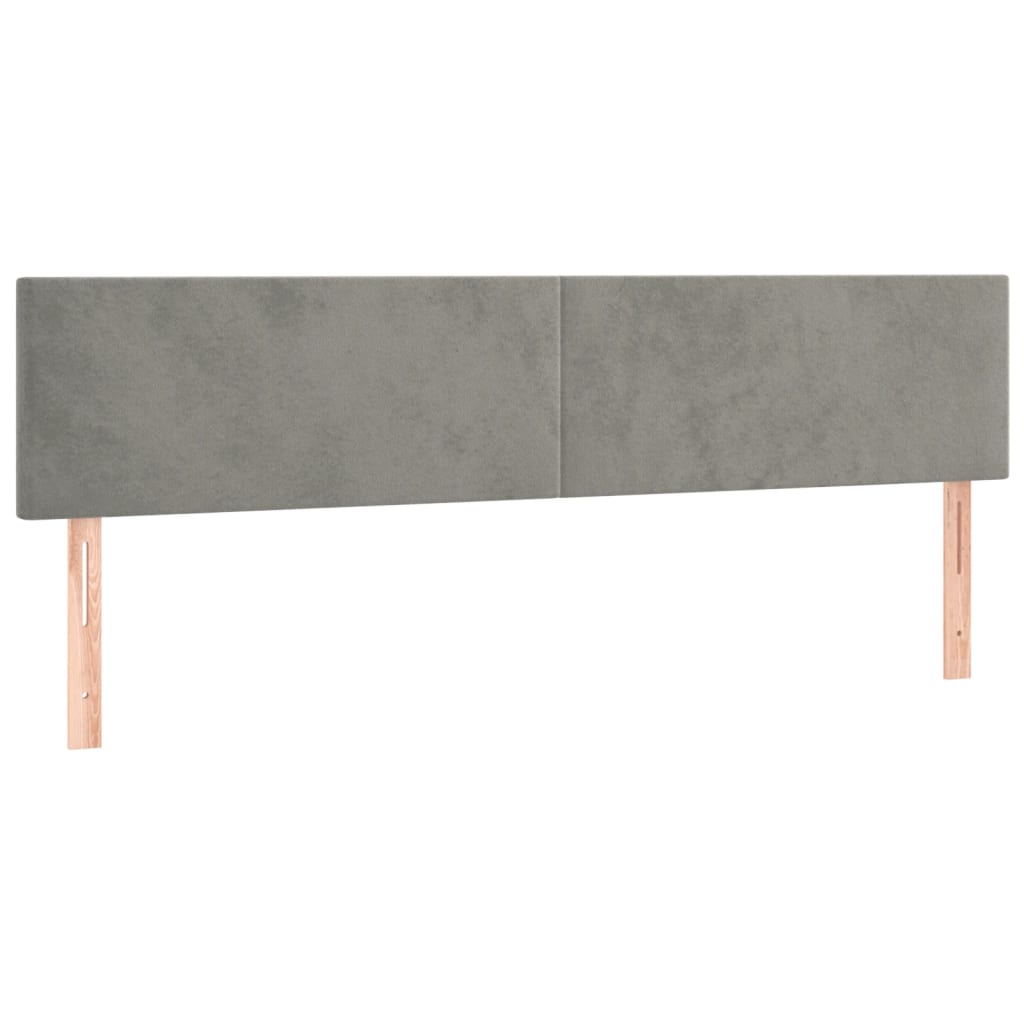 vidaXL Κρεβάτι Boxspring με Στρώμα Ανοιχτό Γκρι 120x190 εκ. Βελούδινο