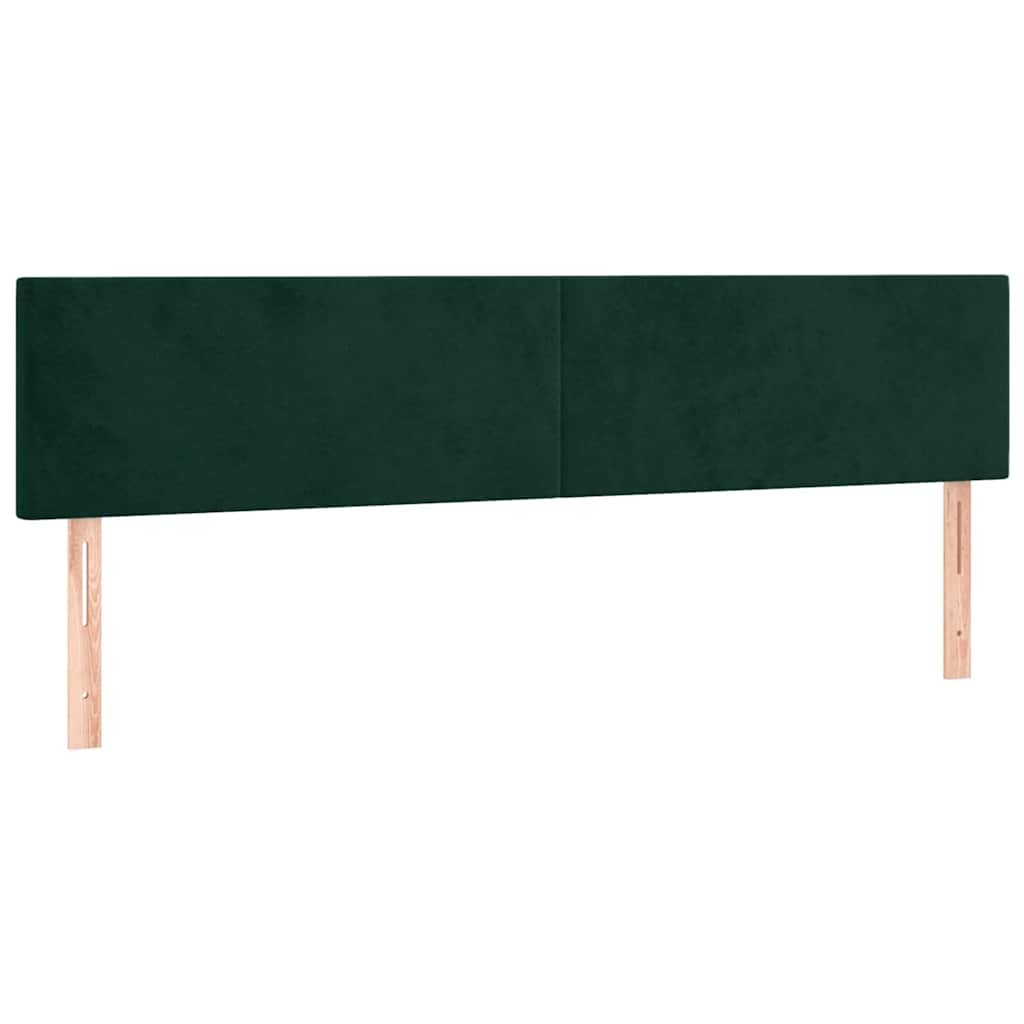 vidaXL Κρεβάτι Boxspring με Στρώμα Σκούρο Πράσινο 120x190εκ. Βελούδινο