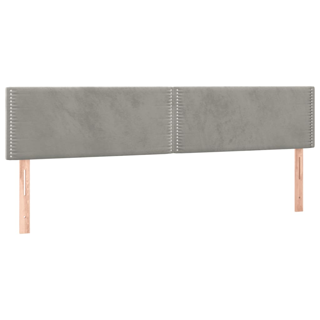 vidaXL Κρεβάτι Boxspring με Στρώμα Ανοιχτό Γκρι 120x190 εκ. Βελούδινο
