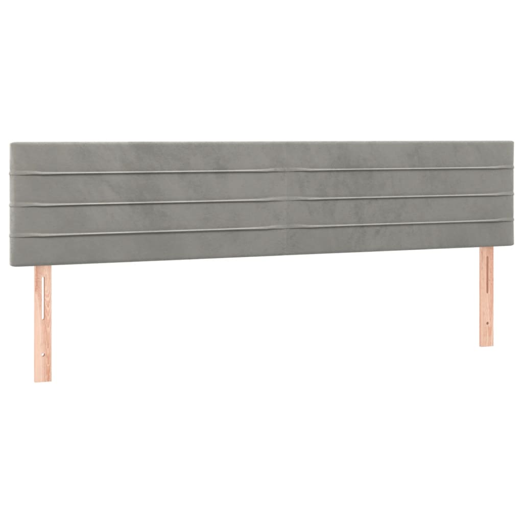 vidaXL Κρεβάτι Boxspring με Στρώμα Ανοιχτό Γκρι 120x190 εκ. Βελούδινο