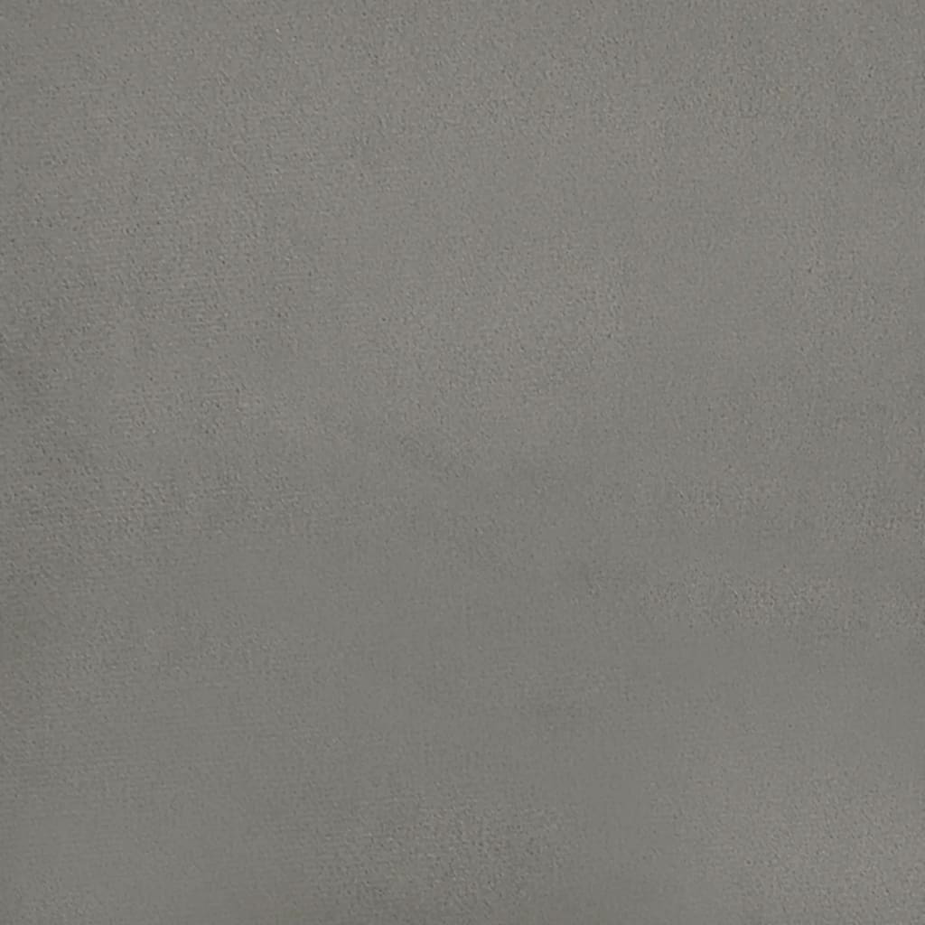 vidaXL Κρεβάτι Boxspring με Στρώμα Ανοιχτό Γκρι 120x190 εκ. Βελούδινο
