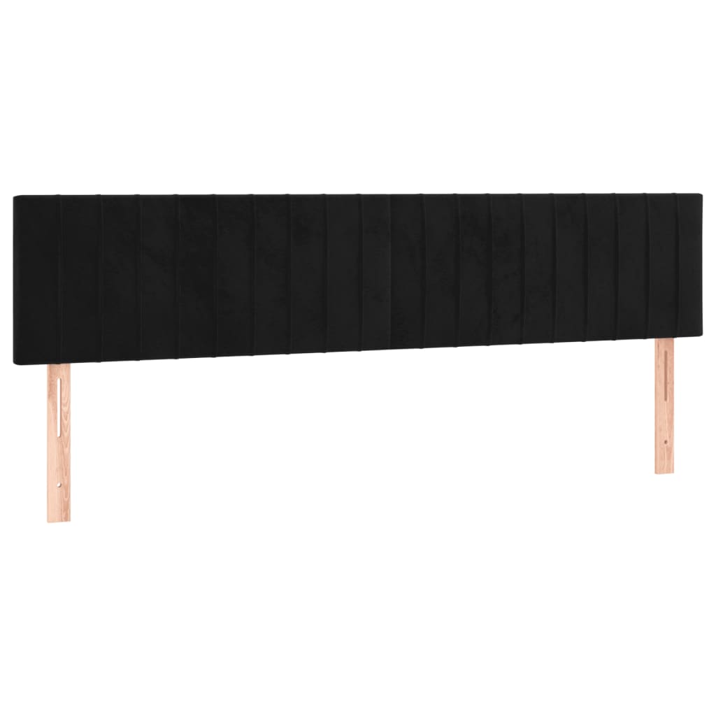vidaXL Κρεβάτι Boxspring με Στρώμα Μαύρο 120x190 εκ. Βελούδινο