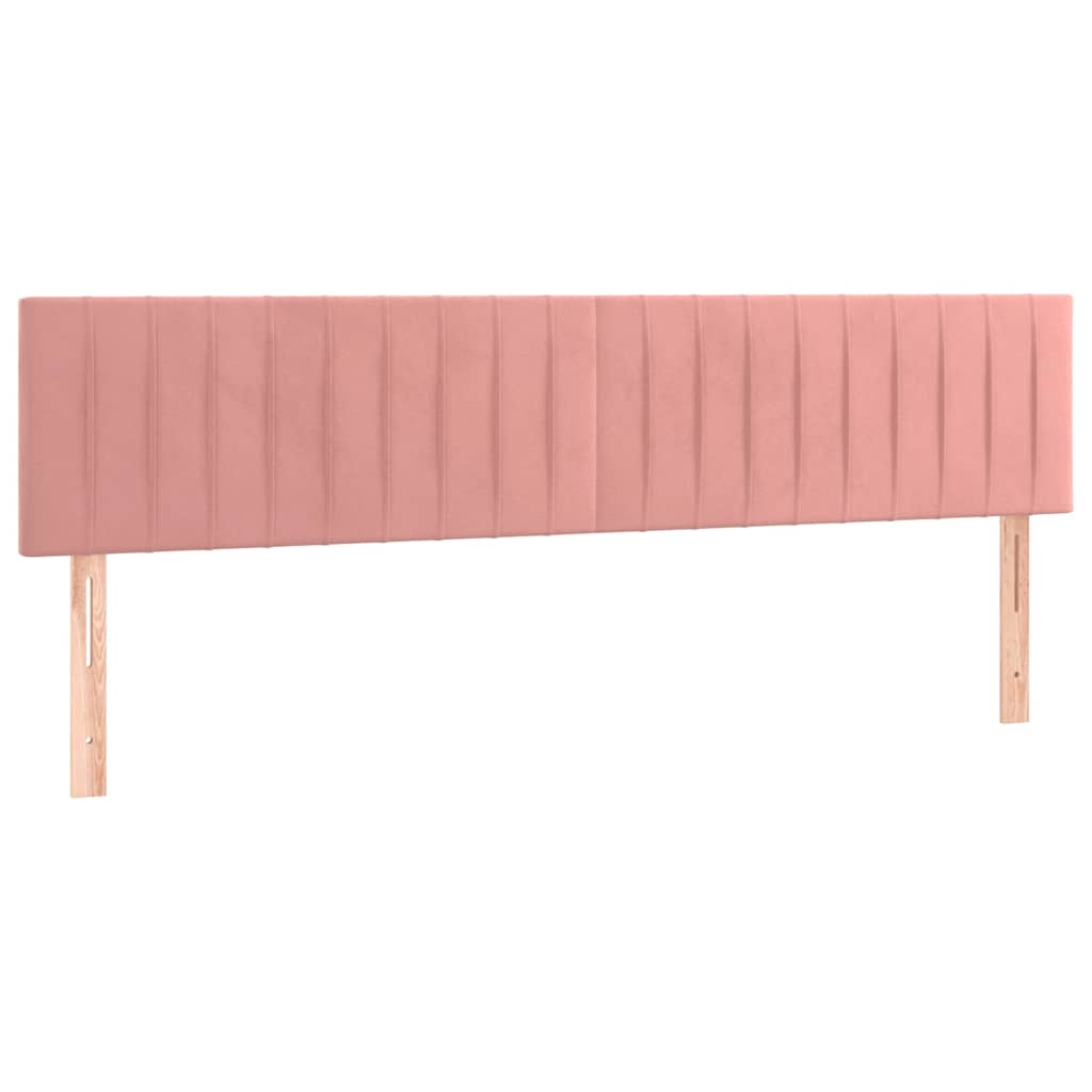 vidaXL Κρεβάτι Boxspring με Στρώμα Ροζ 120x190 εκ. Βελούδινο