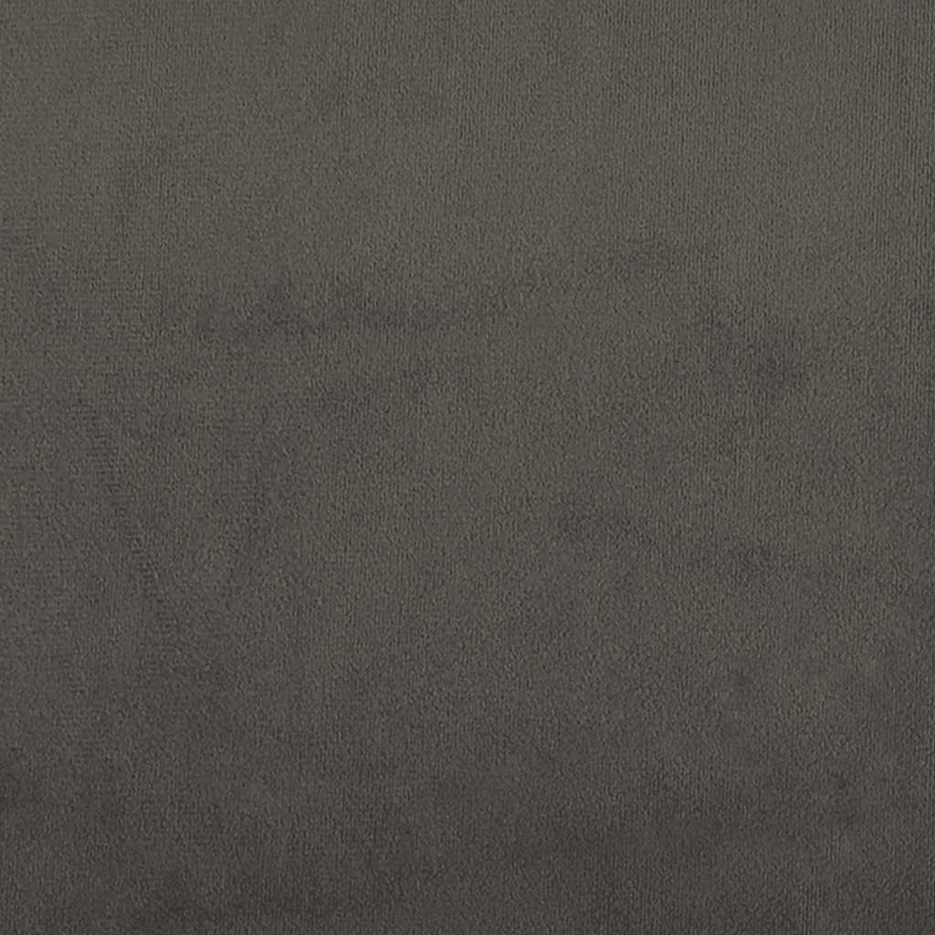 vidaXL Κρεβάτι Boxspring με Στρώμα Σκούρο Γκρι 120x190 εκ. Βελούδινο