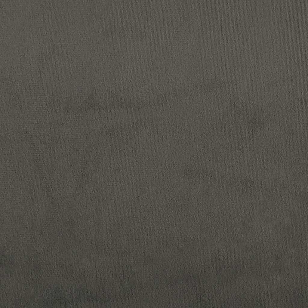 vidaXL Κρεβάτι Boxspring με Στρώμα & LED Σκ.Γκρι 120x190εκ. Βελούδινο