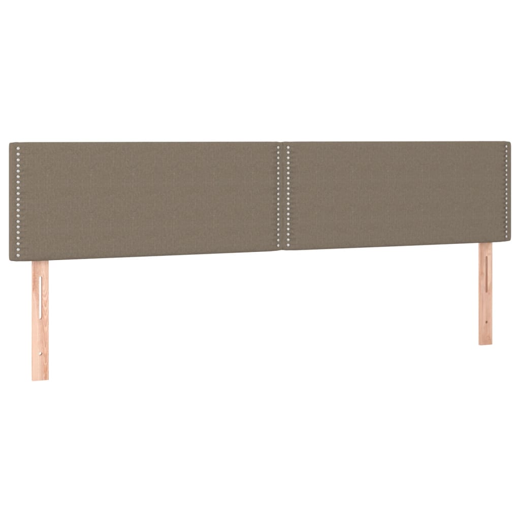 vidaXL Κρεβάτι Boxspring με Στρώμα & LED Taupe 120x190 εκ. Υφασμάτινο