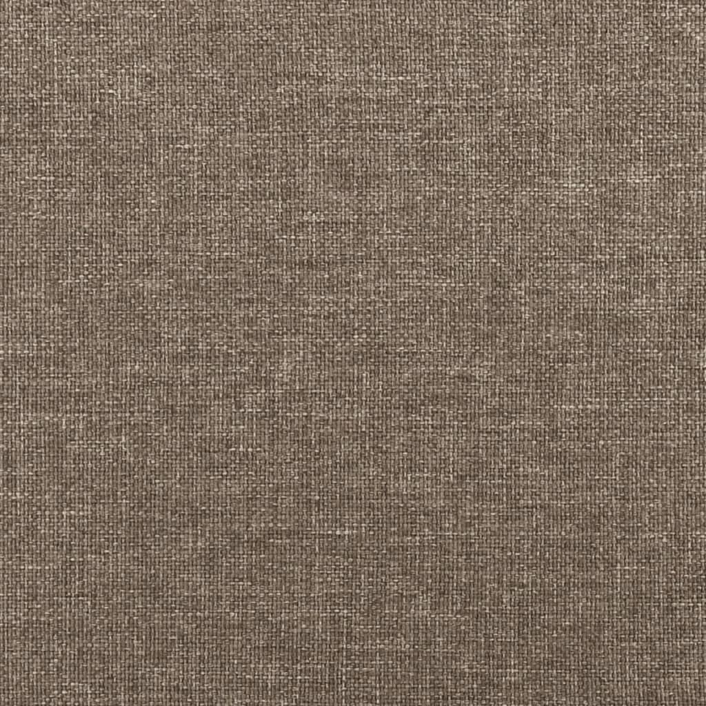 vidaXL Κρεβάτι Boxspring με Στρώμα & LED Taupe 120x190 εκ. Υφασμάτινο