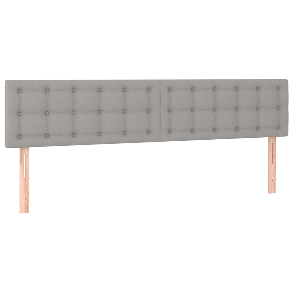 vidaXL Κρεβάτι Boxspring με Στρώμα & LED Αν.Γκρι 120x190εκ. Υφασμάτινο