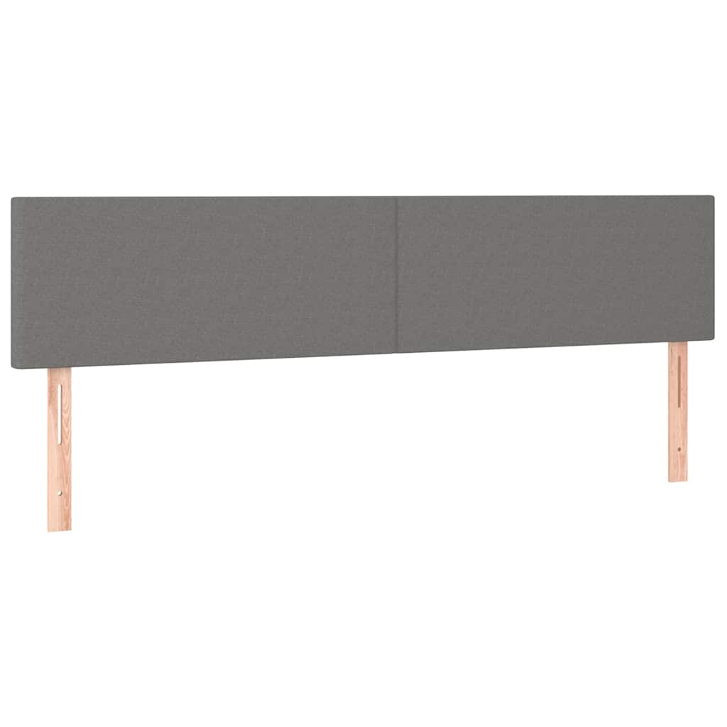 vidaXL Κρεβάτι Boxspring με Στρώμα Σκούρο Γκρι 120x190 εκ Υφασμάτινο
