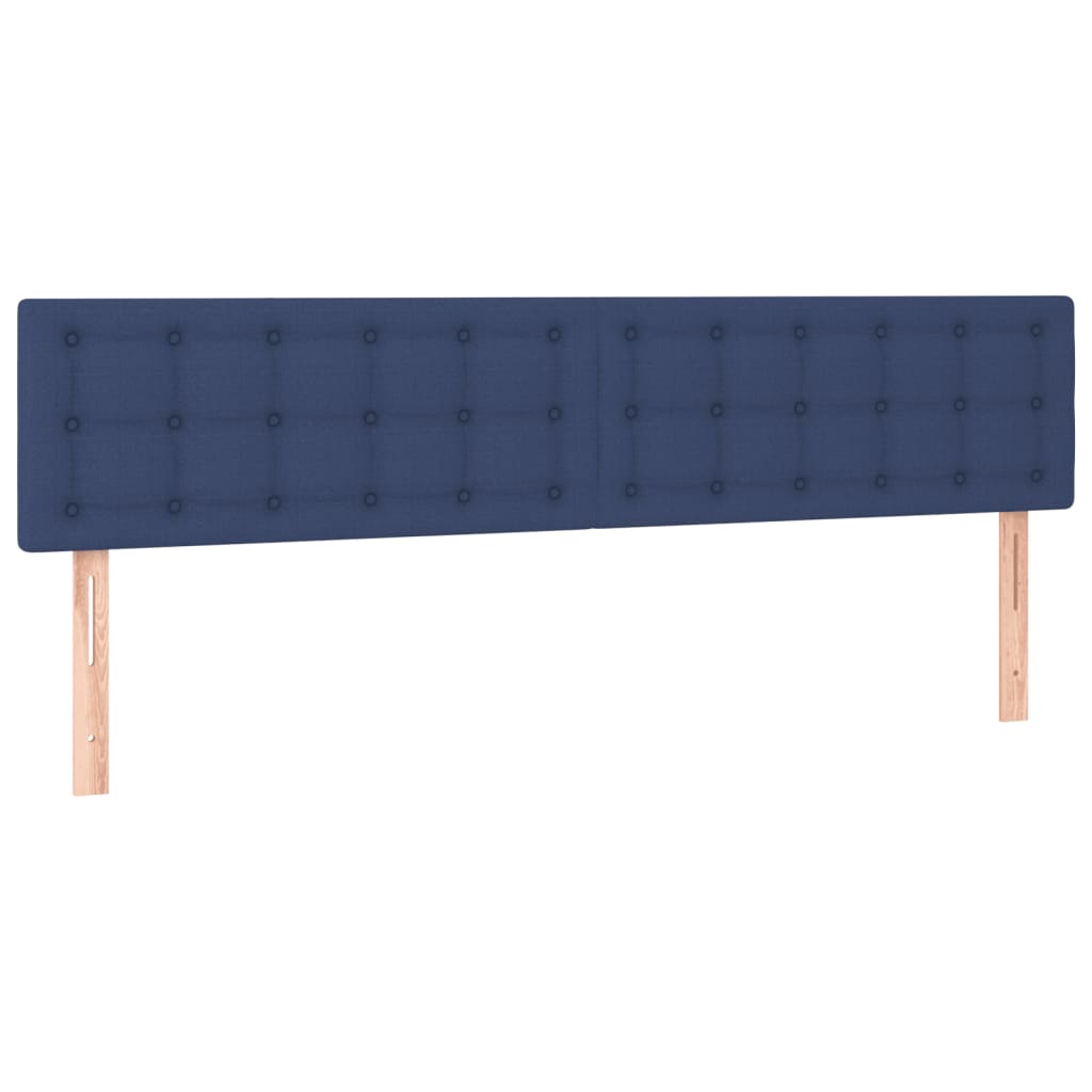 vidaXL Κρεβάτι Boxspring με Στρώμα Μπλε 120x190 εκ. Υφασμάτινο