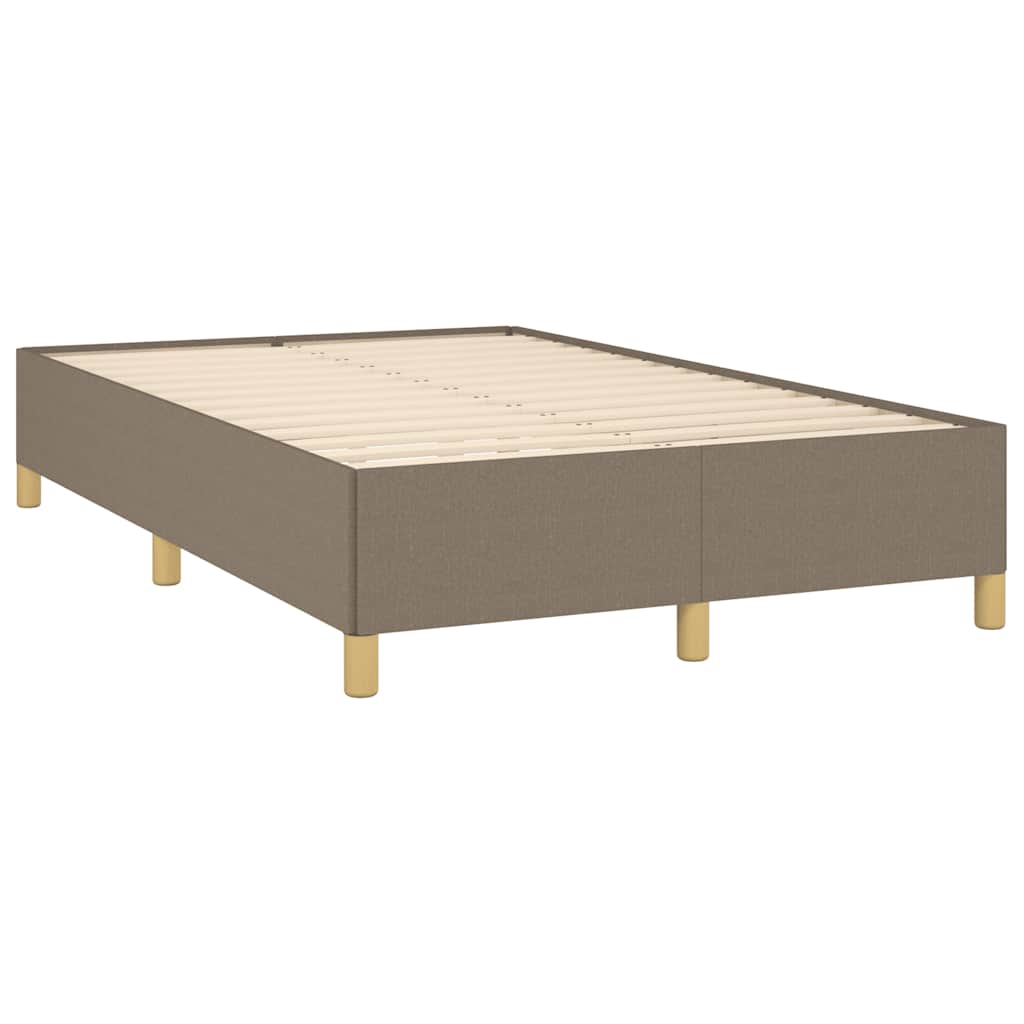 vidaXL Κρεβάτι Boxspring με Στρώμα Taupe 120x190 εκ. Υφασμάτινο