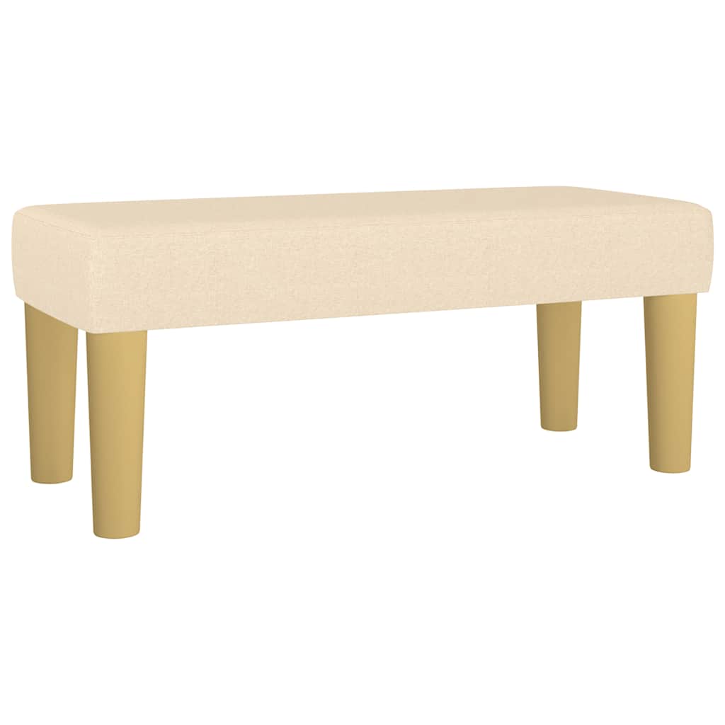 vidaXL Κρεβάτι Boxspring με Στρώμα Κρεμ 120x190 εκ. Υφασμάτινο