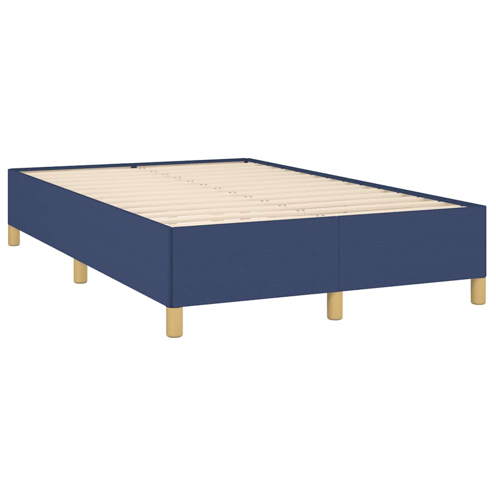 vidaXL Κρεβάτι Boxspring με Στρώμα Μπλε 120x190 εκ. Υφασμάτινο
